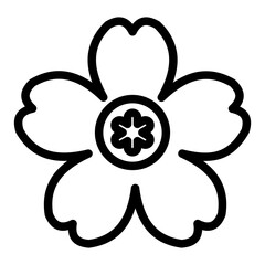 Cherry Blossom Vector Design Icon Style