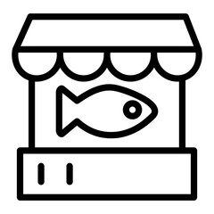 Fish Market Vector Design Icon Style