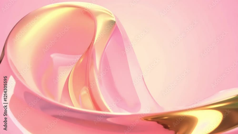 Poster a captivating swirl displays glossy textures in vibrant pink hues. the fluid motion creates an abstr