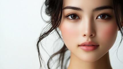 Fototapeta premium A portrait of a young Asian woman