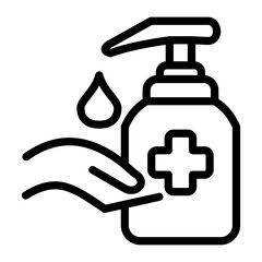 Hand Sanitizer Vector Design Icon Style