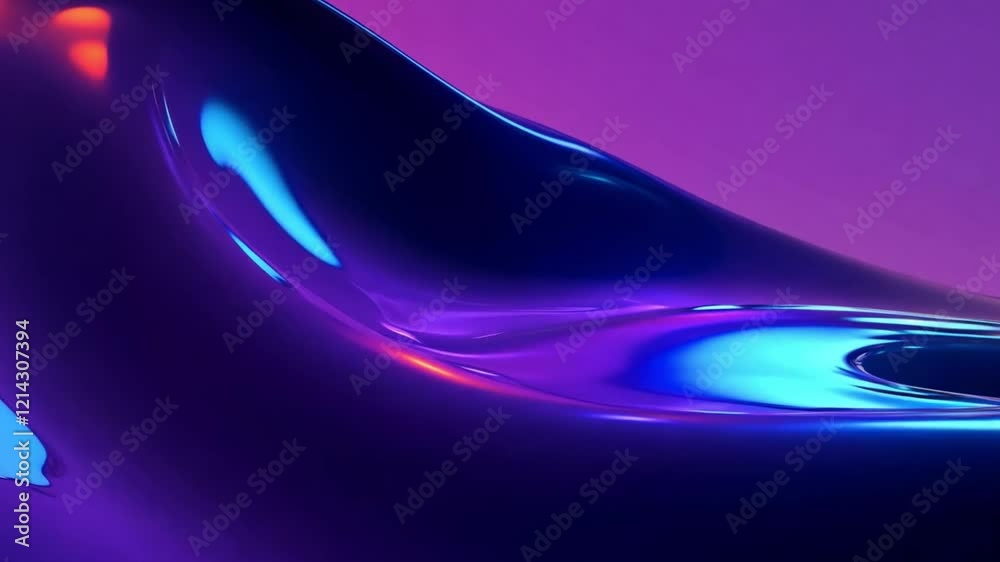 Aufkleber a mesmerizing swirl of glossy colors creates an abstract visual experience. rich purples and blues b