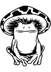 Mushroom Frog Kawaii Froggo on a Toadstool