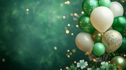 Irish colored balloons for St Patrick's Day