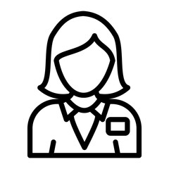 Female Reporter Vector Design Icon Style