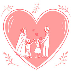 I love you papa illustration vector art