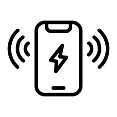 Wireless Charging Vector Design Icon Style