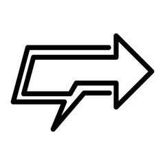 Rectangular Arrow Vector Design Icon Style