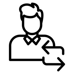 Returning Visitor Vector Design Icon Style