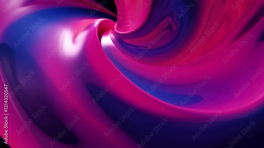 Aufkleber A mesmerizing swirl of glossy colors blends together, creating an abstract pattern that flows smoothly. The vivid hues of pink, blue, and purple draw the viewer into a captivating visual experience.