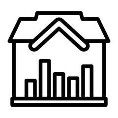 House Stats Vector Design Icon Style