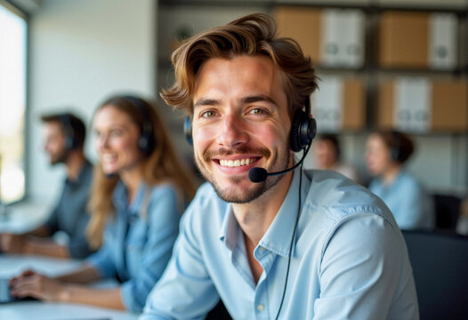 Operatrice e operatore call center