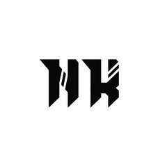 NK monogram logo design letter text name symbol monochrome logotype alphabet character simple logo