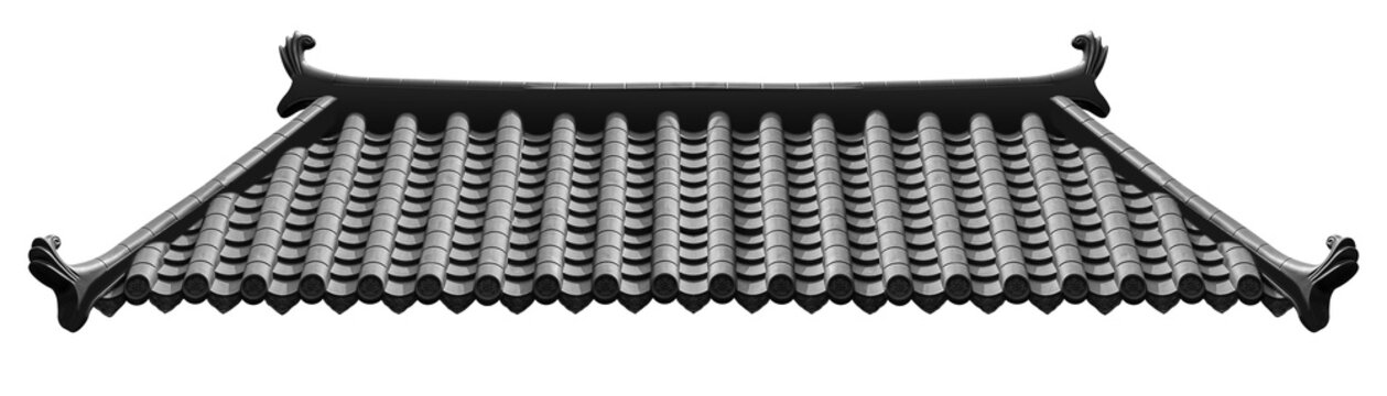Black chinese style roof