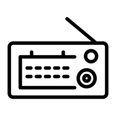 Radio Vector Design Icon Style