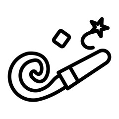 Party Blower Vector Design Icon Style