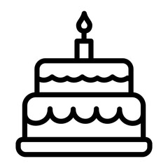 Cake Vector Design Icon Style