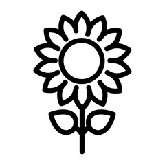 Sunflower Vector Design Icon Style