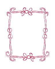 Decorative frame design featuring elegant floral elements with swirling patterns for artistic presentations