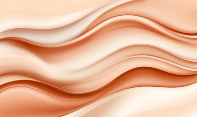 Fototapeta premium Abstract Flowing Texture Design Featuring Soft Cream and Coral Tones in Wavy Patterns