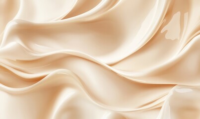 Obraz premium Captivating Flowing Creamy Textures: Embracing the Elegance of Silky Smoothness