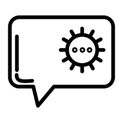 Chat Virus Vector Design Icon Style