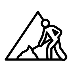 Road Work Vector Design Icon Style
