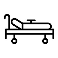 Hospital Bed Vector Design Icon Style