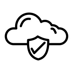 Cloud Safety Vector Design Icon Style