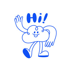 Vector logo design template and graphic elements for advertising, branding, posters and banners, funny cartoon illustrations with smiling character and mascot, abstract stickers and line icons
