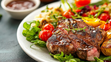 Exquisite Food Presentation: Artfully Plated Gourmet Dish