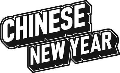 Fototapeta premium Chinese New Year. Pop Art Text Speech Isolated Element