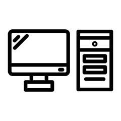 Fototapeta premium Computer Vector Design Icon Style