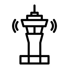 Control Tower Vector Design Icon Style