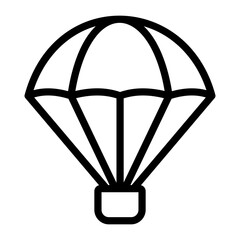 Parachute Vector Design Icon Style