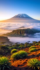 Fototapeta premium Plains Nature Savannah Outdoors Landscape Calm Tranquil Picturesque