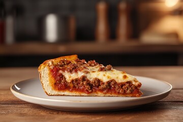 Delicious deep dish pizza