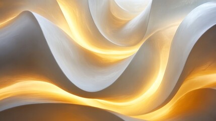 Obraz premium Illuminated Abstract Waves: Serene Texture and Golden Light
