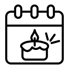 Birthday Date Vector Design Icon Style