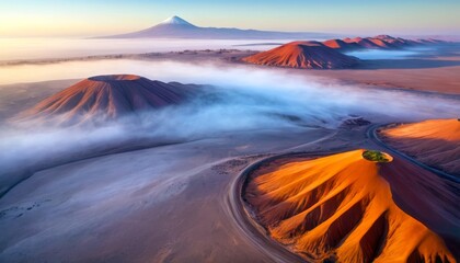 Desert Landscape Serene Majestic Nature Morning Sunrise Scenery