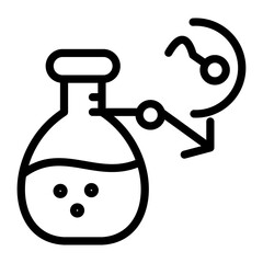 Chemical Reaction Vector Design Icon Style