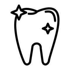 Clean Tooth Vector Design Icon Style
