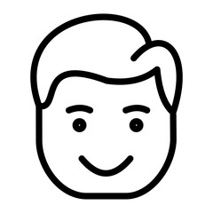 Smiling Man Vector Design Icon Style