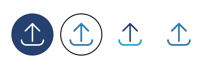 Upload icon vector. load data symbol