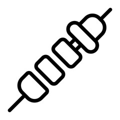 Shish Kebab Vector Design Icon Style