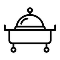 Serving Cart Vector Design Icon Style