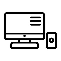 Computer Vector Design Icon Style
