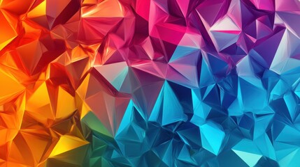 Fototapeta premium Abstract Colorful Low Poly Background.