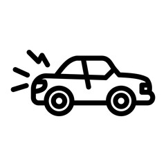 Broken Car Vector Design Icon Style