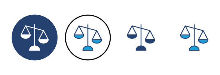 Scales icon vector. Law scale icon. Scales vector icon. Justice